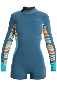 Roxy - Swell Series 2/2 Springsuit Longarm Shorty Backzip Wetsuit