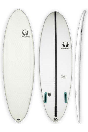 Appletree-Appleflap Noseless White Line Surfboard Directionnelle