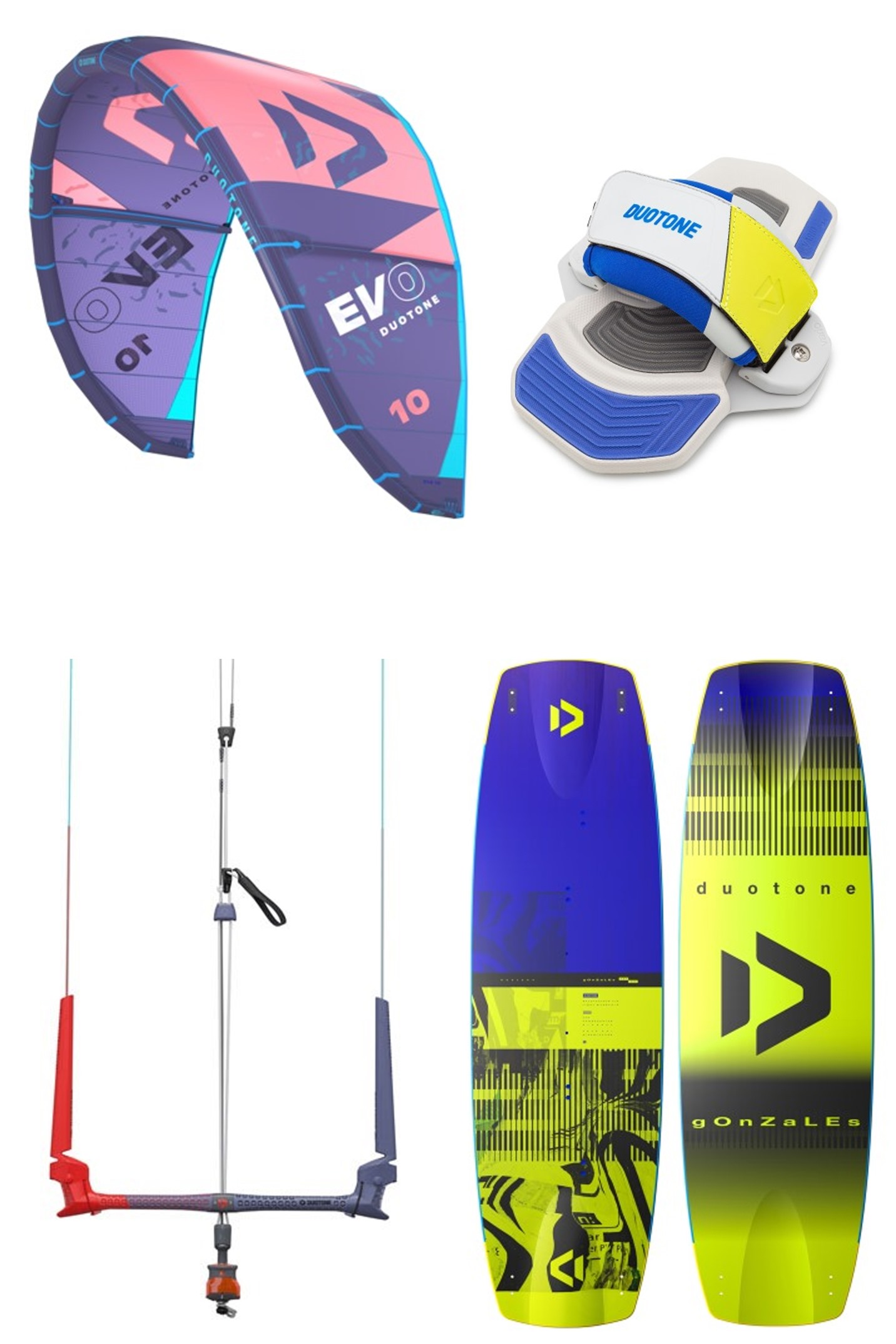 Duotone Kiteboarding-Evo + Gonzales 2024 Pack de  Kitesurf